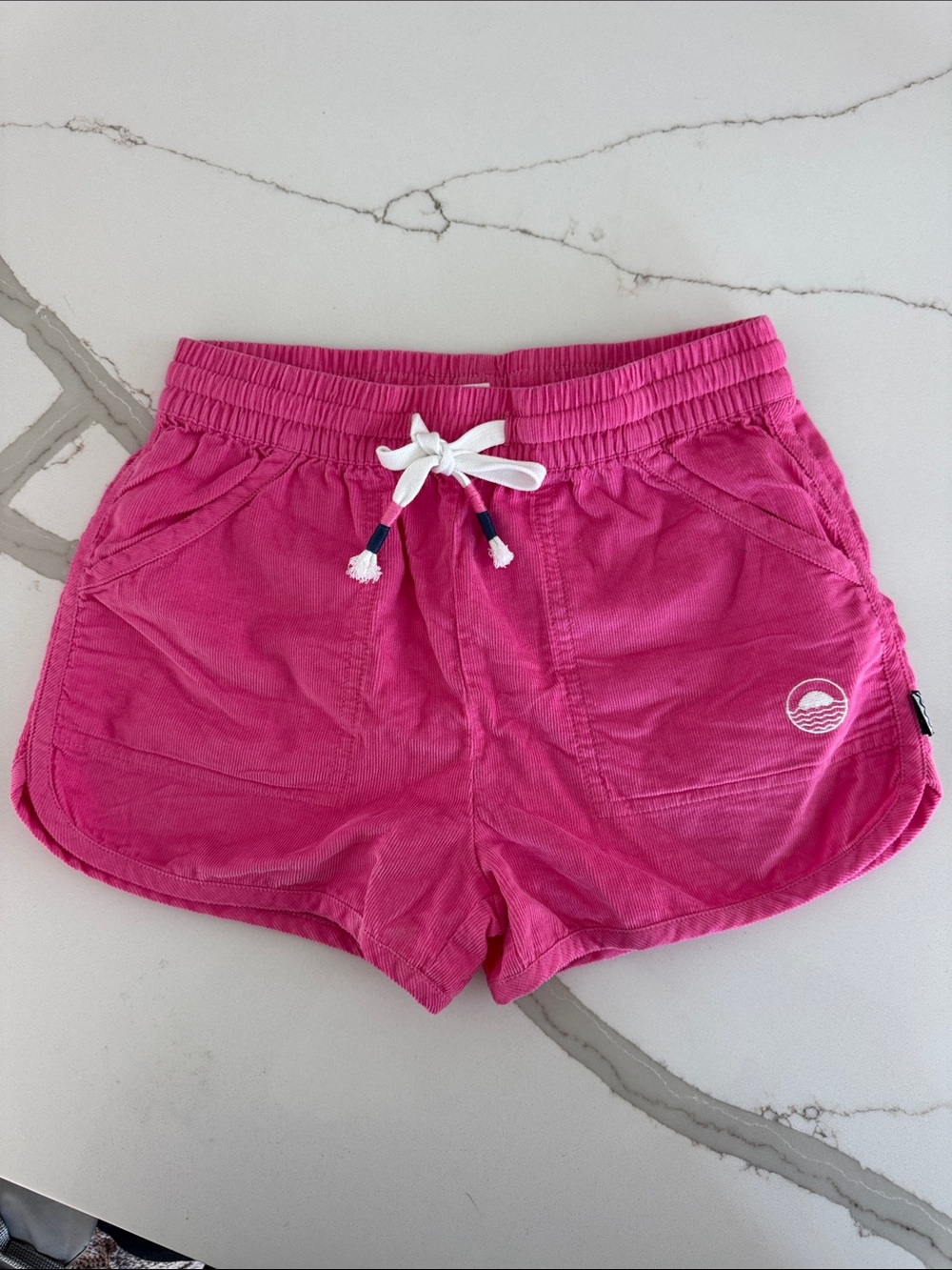Girls Feather 4 Arrow - Pink Corduroy Casual Shorts